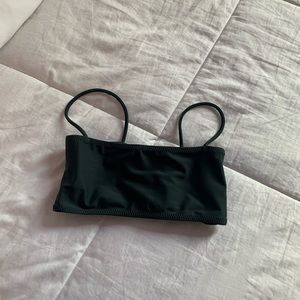 White fox bathing suit top